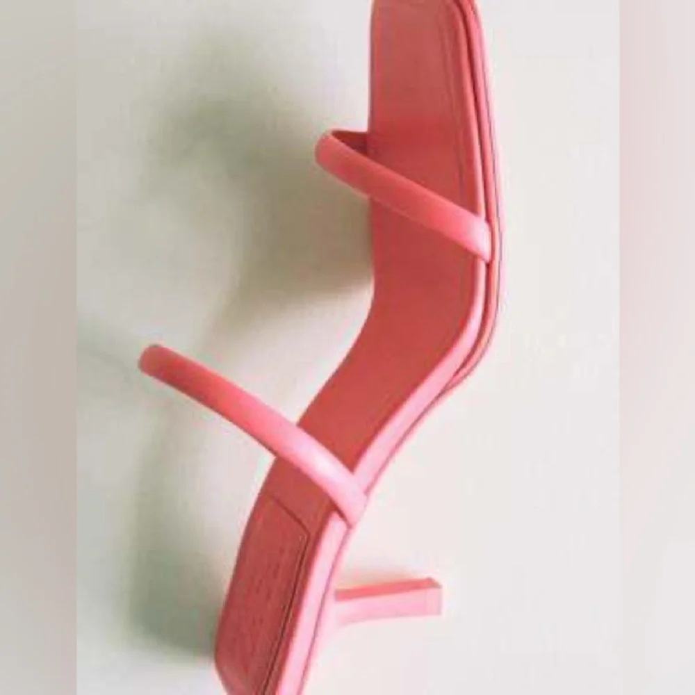 LEATHER STRAP HEEL SANDALS Size 40 - Picture 5 of 14